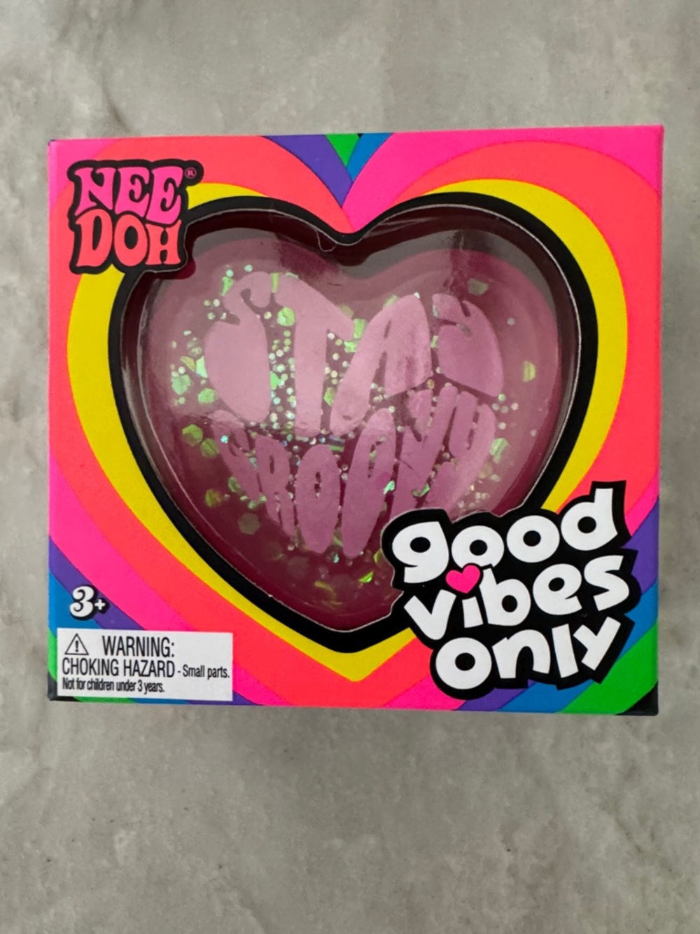 Good Vibes Only Heart Stress Ball - Pink